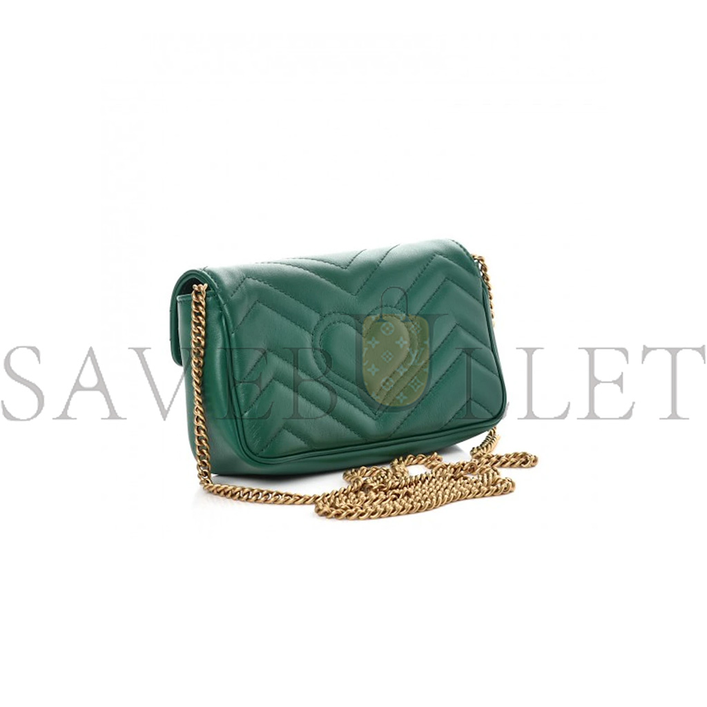 G*u*i gg marmontmatelasse super mini emerald green 476433 dsvrt 3120 (16.5*10*5cm)